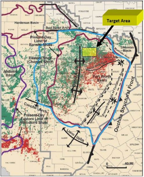 Forth Worth Basin Map